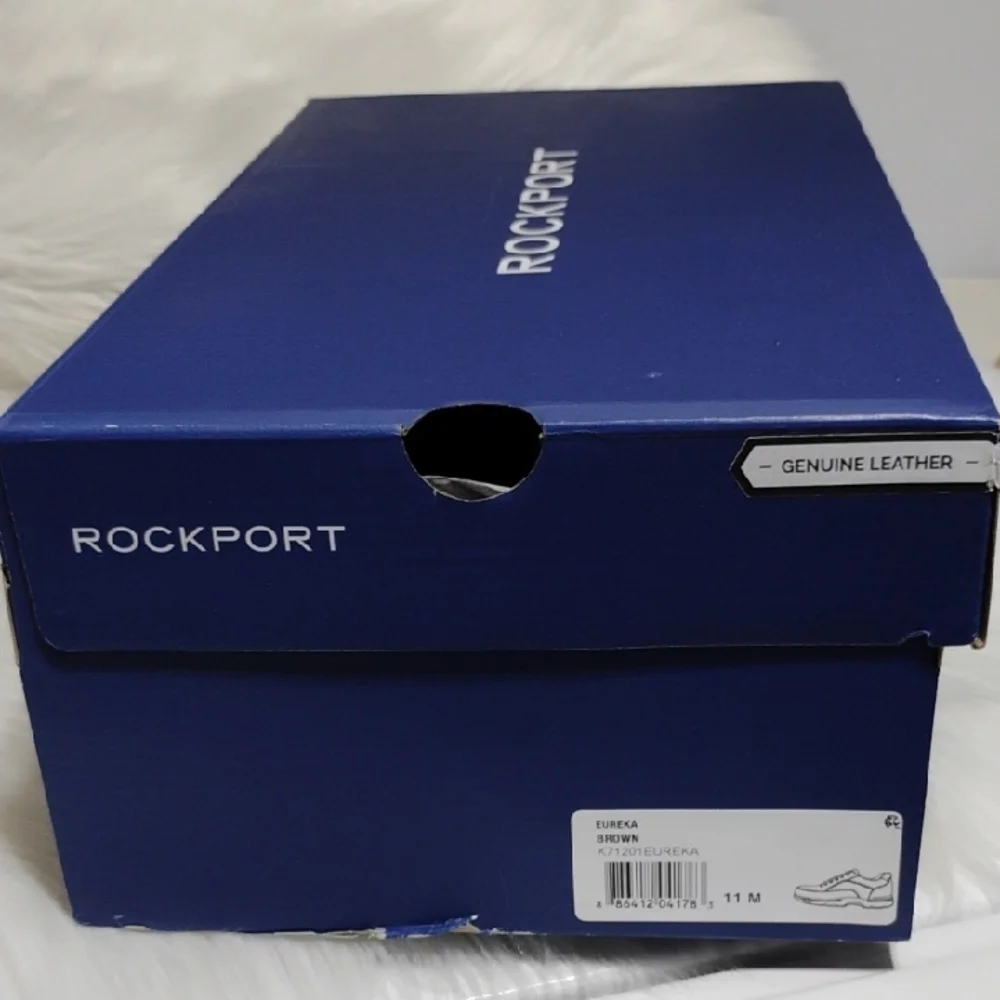 (BX81) New Rockport Eureka Men's Lace-Up Oxfords in Dark Brown Sz.11 M